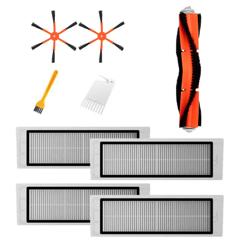 

1 Main Brush + 2 Side Brush + 4 HEPA Filter Suitable for Xiaomi Vacuum 2 Roborock S50 for Xiaomi Roborock Mi Robot Parts Filters