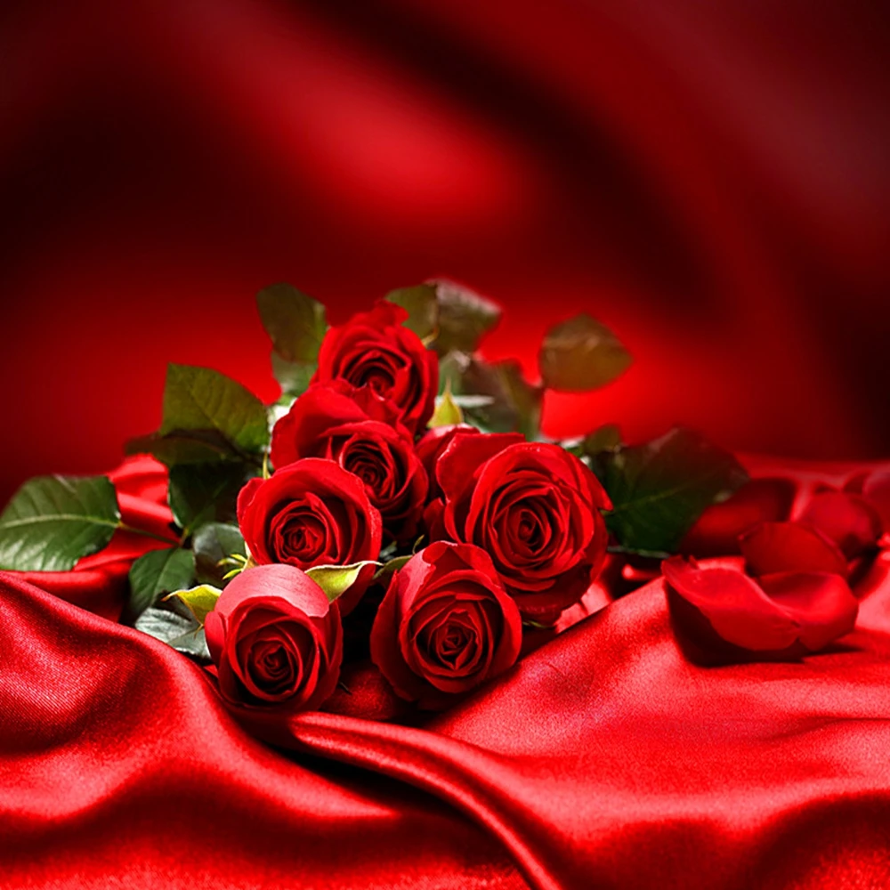 Rose Diamond Painting Flower 5D Full Embroidery DIY Round Rhinestone Crystal Mosaic Cross Stitch Home Decoration Crafts | Дом и сад
