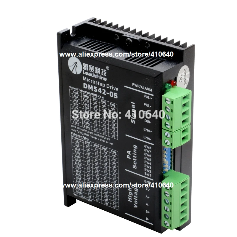 3 шт. Leadshine DM542-05 1A-4.2A 20-50VDC для Nema 17 Nema 23 42 57 шаговый двигатель 25000 импульсный за rev