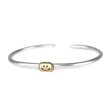 Подлинная 925 пробы Серебряный Браслет личность чистая красный улыбающееся лицо браслет подходит для женщин шарик Шарм ювелирные изделия