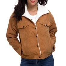 Sfit женская зимняя куртка, пальто с толстым мехом, парки, модная Вельветовая куртка-бомбер с подкладкой из искусственного меха, милая верхняя одежда, мода