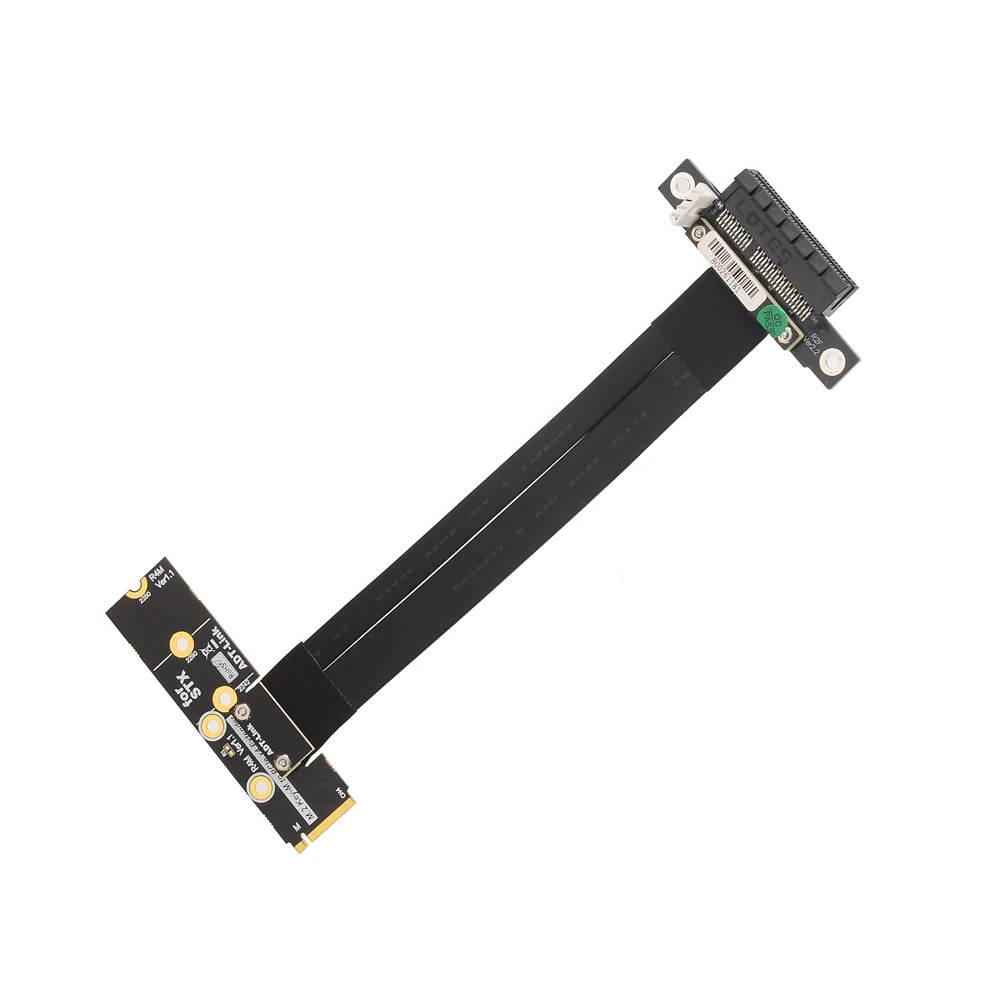 Pcie x4 Ssd Cabo de Extensão Pci Express 4x para M.2 Nvme m Chave Ngff 2280 Riser Adaptador de Cartão Extensor Gen3.0 Btc Mineração para Itx Novo Cabos de computador e conectores - Imagem 4