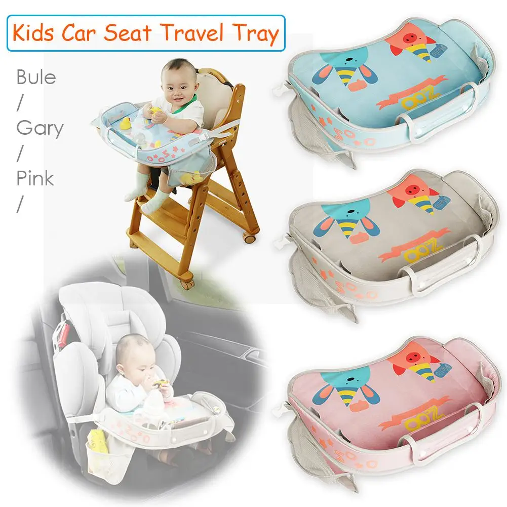 Kids Car Seat Travel Tray Baby Stroller Tray Toddlers Organizer Large