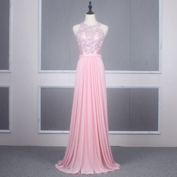 

JANCEMBER Evening Dresses Halter A Line Embroidery Evening Dress Plus Size Long Backless Top With Rhinestone Sukienka Wieczorowa