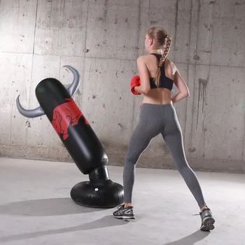 

1.6M Inflatable Sandbag Children Cartoon Tumbler Inflatable Boxing Column Adult Fitness Modeling Inflatable Sandbag New F25