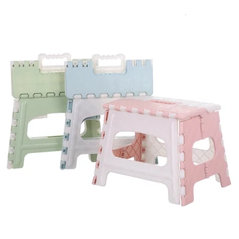 

Thickened plastic stools Camping folding stools Portable handle stools Small stools can carry 150KG