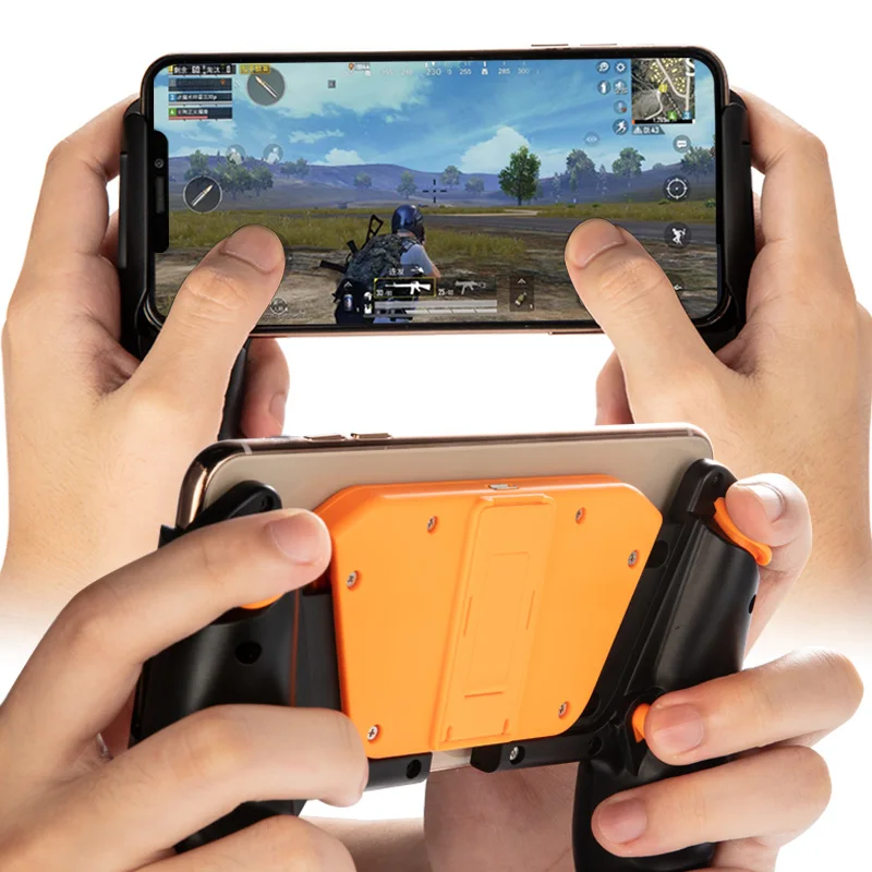 

M16 Six-Finger Wireless Bluetooth PUBG Controller Gamepad For Iphone IOS Dedicated Game Joystick L1R1 Trigger Handle Holder