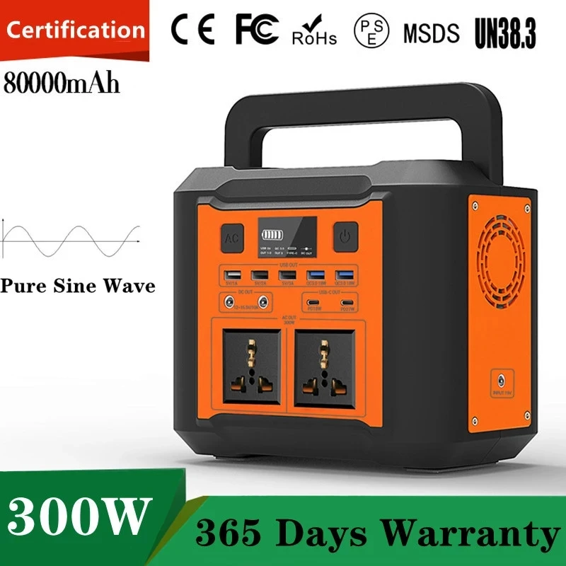 Gkfly 220v Portable Power Station 80000mah Emergency Energy Storage