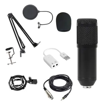 

Bm800 Condenser Microphone Host Computer Recording Stand Large Diaphragm Microphone Live Broadcast Equipment Set