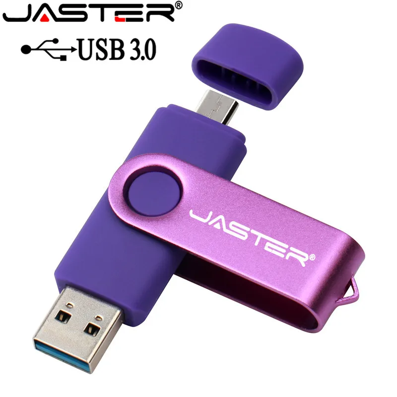 Флеш накопитель JASTER USB 3 0 OTG флеш для смартфонов Android 64 ГБ 32 16 8 металлический