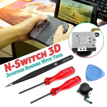 

1Set Game 3D Joystick Rocker With Tool Part kits With Pinzette Demontage Pad For N-Switch Game Accessories Bren Replacements