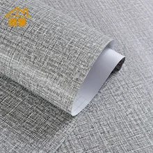 ПВХ имитация льна самоклеющиеся обои серый льняное белье Отделка толстые однотонные обои ТВ фон спальня наклейки на стену