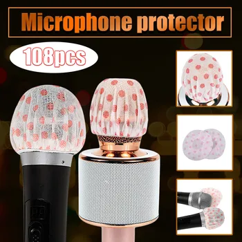 

New Arrivals 108PCS (54Pack) Mike Cover Odor Removal Disposable Microphone Grill Hygiene Holiday Toy Microphone Accessory #7.8