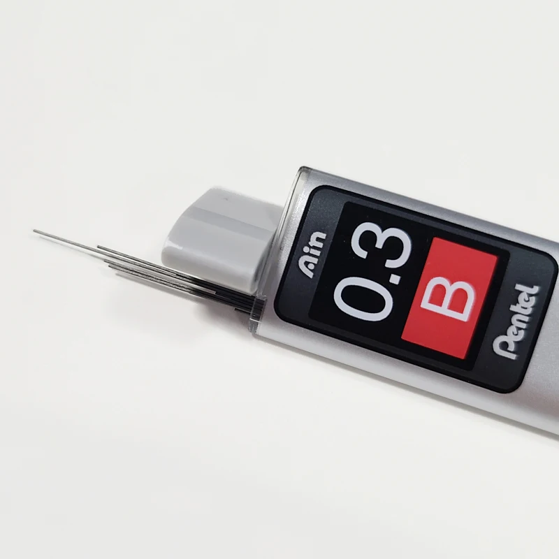 5 трубок/партия (15 шт./трубка) механические карандаши Pentel 0 3 мм B 2B HB стержни для