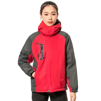 

Hiking Jacket Thick Hooded Breathable Waterproof Windproof Fluffy Climbing Coat Outwear Outdoor Autumn Winter Sportswear