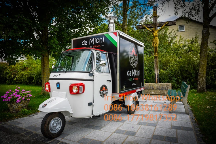 3 Wheeler Электрический автомобиль Ape Piaggio Мотоцикл генератор пищевой грузовик