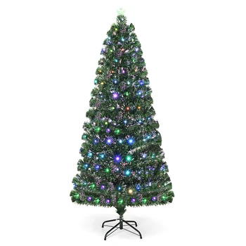 

Costway Fiber Optic Christmas Tree 175 Multicolor LED Lights 5Ft