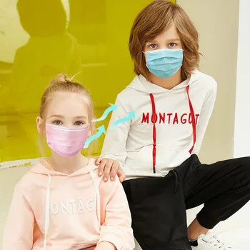 

Child Mask 24h Fast Shipping Disposable Children Face Mask 3-layer Disposable Non-woven Kids Masks 10/50/100pcs