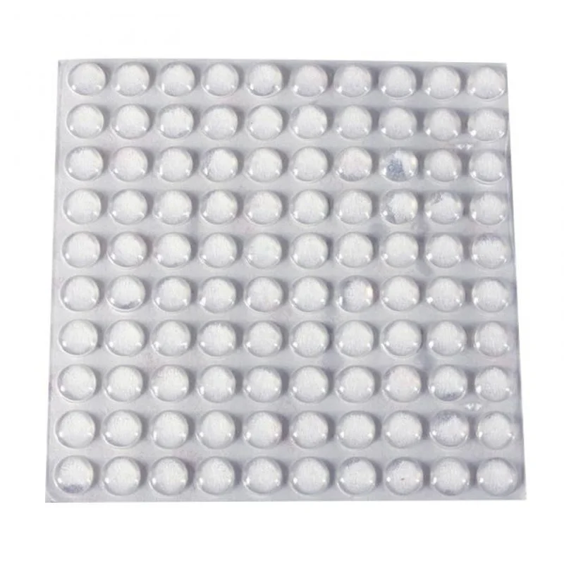 100Pcs Self Adhesive Round Silicone Rubber Bumpers Soft Transparent Black Anti Slip Shock Absorber Feet Pads Damper