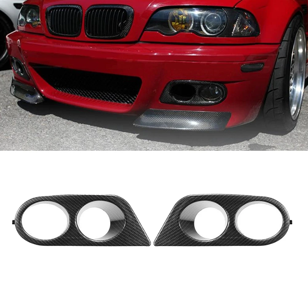 Cubiertas de luz antiniebla para coche, accesorios para BMW E46 M3, color negro brillante|Cubiertas lámparas| - AliExpress