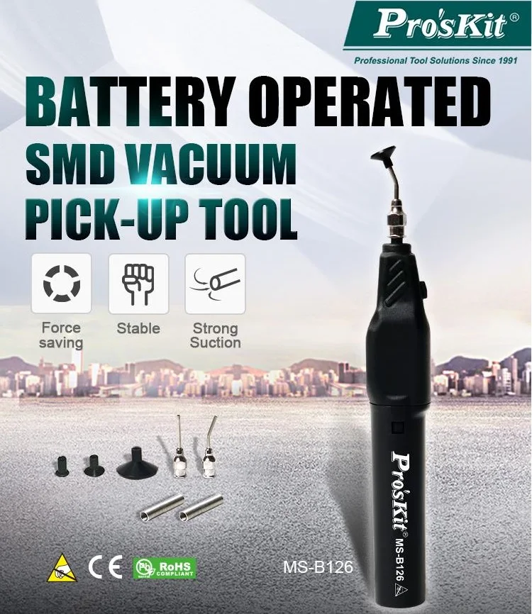 Электрическая Антистатическая присоска Pro'sKit вакуумная Автоматическая для