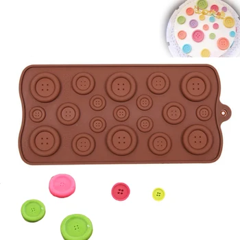 

1psc Cake Mold Button Shape Chocolate Jelly Soap Silicone Moulds Fit DIY Baking Cake Decorating Kitchen Accessories Tools