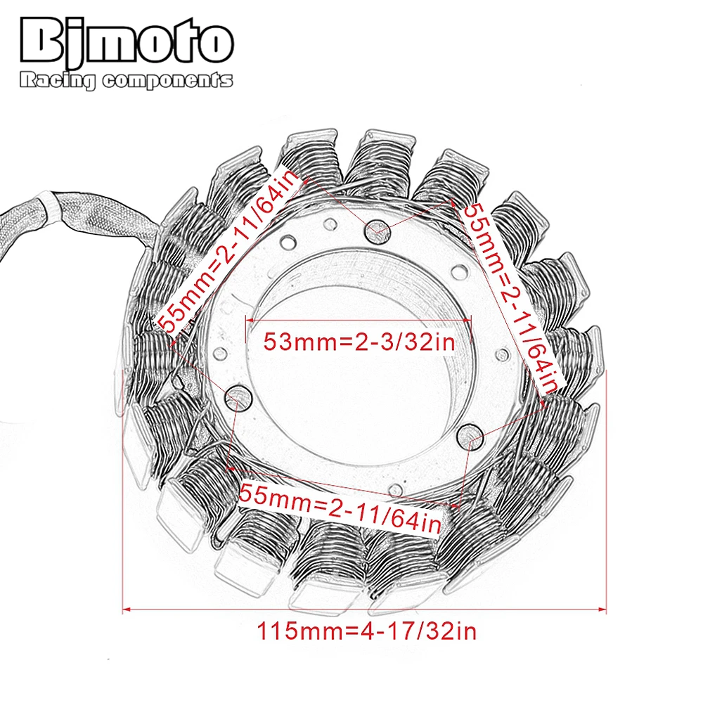 BJMOTO генератор магнито зажигание статора катушки для Suzuki V Strom DL1000 DL 1000 V-Strom VStrom 2002-2012 32101-06G00 32101-06G10