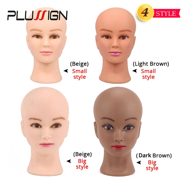 Wig Mannequin Head Stand, Bald Head Mannequin Wig