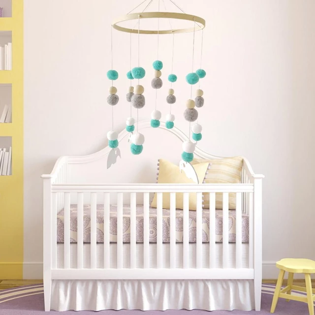 Anneau vent cloche carillon décoration chambre de bébé, hochet suspendu  perles cordes fabrication ornementale bébé berceau Mobile hochets pendentif  - AliExpress