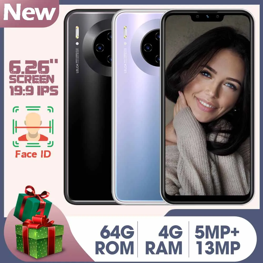 6 26 &quotбольшой экран Note10 Pro мобильный телефон Лицо ID четырехъядерный смартфон 4