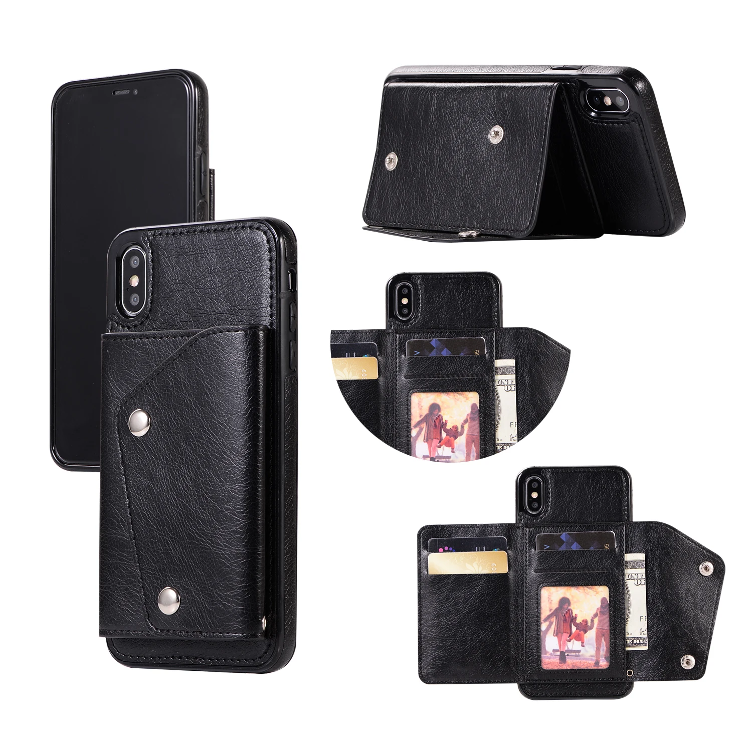 Минималистичная однотонная цветная крышка для iphone XS MAX чехол телефона флип Фолио