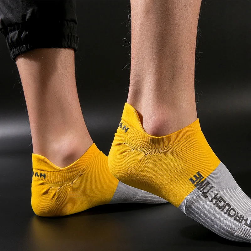 Men Running Ankle Socks Sports Thin Breathable Quick Dry Marathon Fitness Basketball Cycling Short Ankle Low Cut Socks