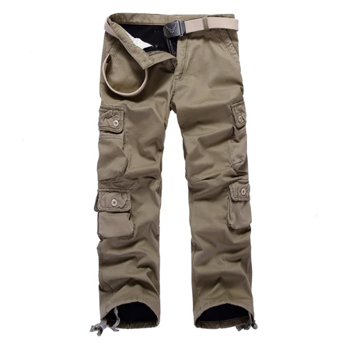 Большие брюки карго мужские тактические брюки - Цвет: Khaki
