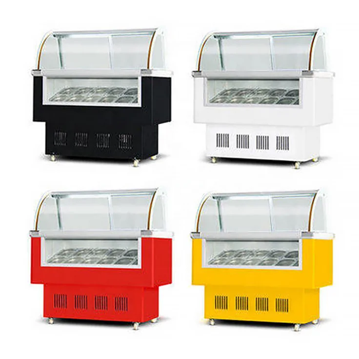 Hard ice cream display freezer/popsicle freezer showcase/gelato display freezer free shipping CFR by sea 2