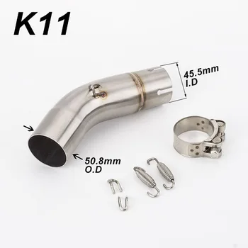 

51MM Motorcycle Exhaust Muffler Pipe Middle Section Link Pipe For Suzuki GSXR 600 750 K11 2011 2012 2013 2014 2015 GSX-R600/750