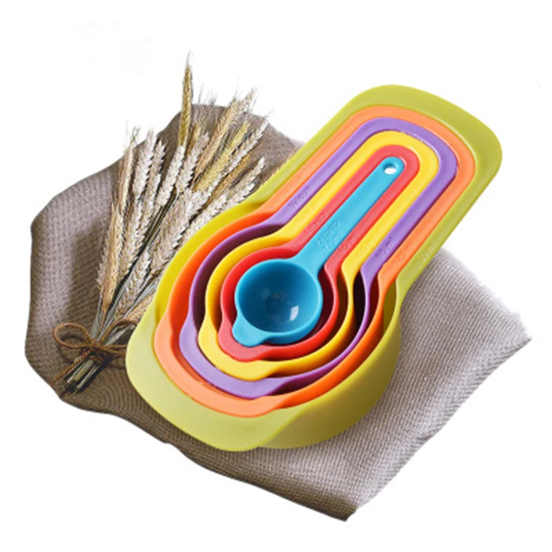 

6pcs/set Home Usage Kitchen Measuring Spoons Cake Baking Flour Measuring Cups Teaspoon Coffee Sugar Scoop Kitchen Cooking Tools