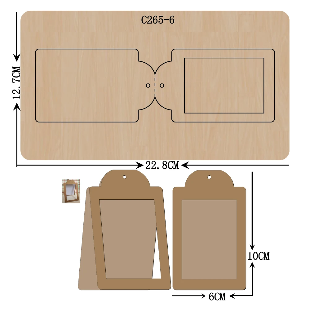 

New Cards, tags Wooden die Scrapbooking C-265-6 Cutting Dies