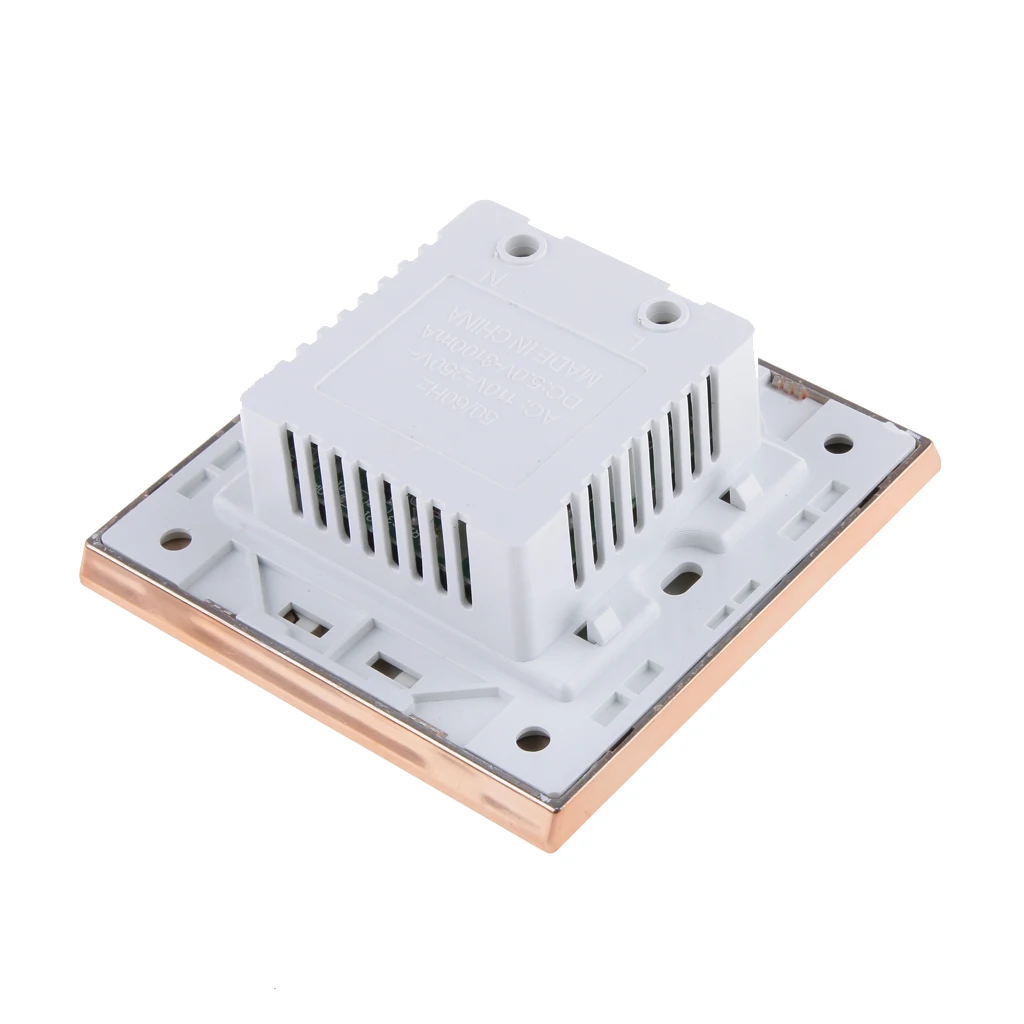 Brushed 3.1A 4 USB Ports Wall Socket Charger Electrical Panel Power Outlet