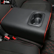 JHO Second Row Rear Central Armrest Box w/ Cup Holder Arm Rest for Ford Explorer 2011-2018 2013 2014 15 16 17 18 Car Accessories