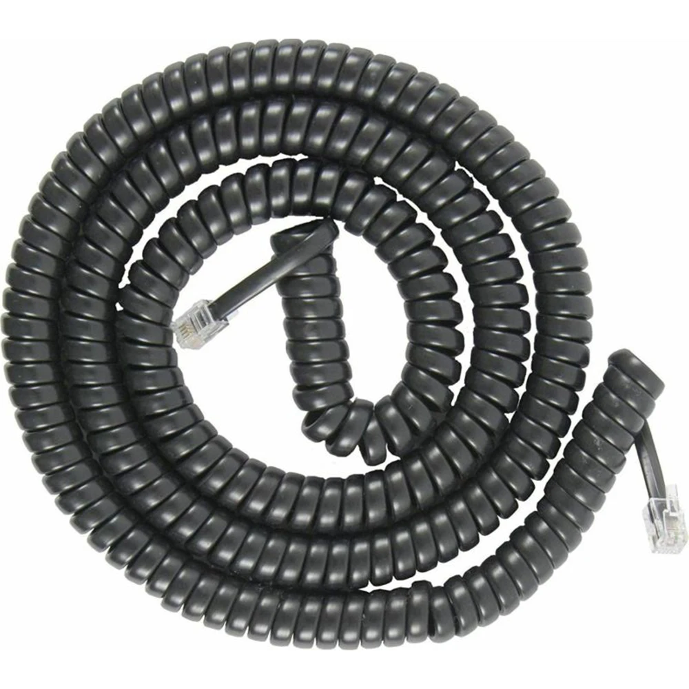 PVC 5m Long Telephone Handset Receiver Cord Tel Phone Cable Helical