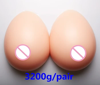 

3200g/pair Silicone Breast Forms Transsexuals Huge Breast Realistic Breast Prosthesis Artificial Breast Boobs