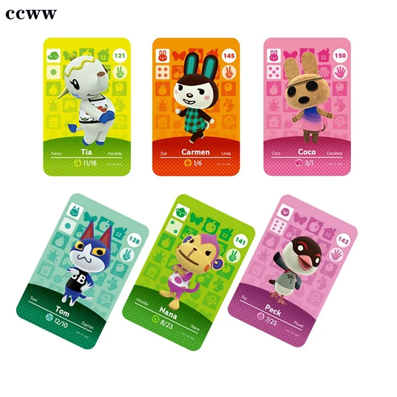 Tia Coco Tom Peck Нана Кармен ролевая игра пересечение животных Amiibo Villager NFC большие карты