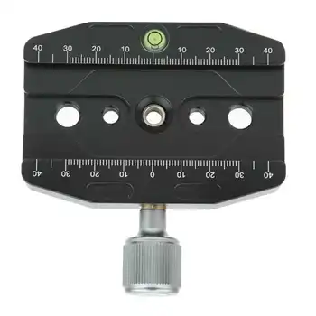 

90mm Aluminium Alloy Quick Release Plate Clamp with 1/4in and 3/8in Screw Holes for Tripod Monopod