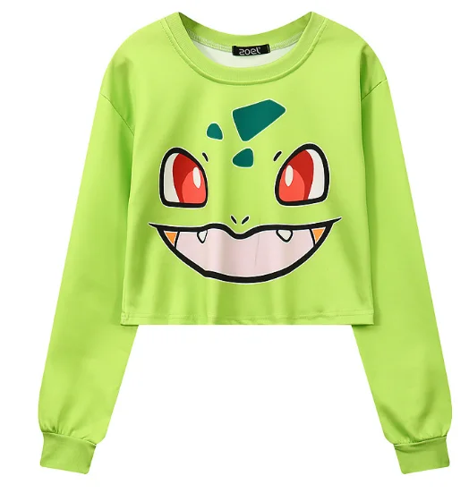H Harajuku 3D принт Poke mon Pika chu Pokeball Charmander Togepi Jigglypuff Squirtle толстовки модные толстовки с длинными рукавами Топы - Цвет: H
