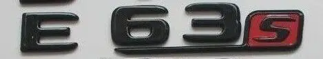 Gloss Black Черный глянец эмблемы для Mercedes W212 W213 E43 E53 E63 E63s 4matic V8 - Цвет: Gloss Black