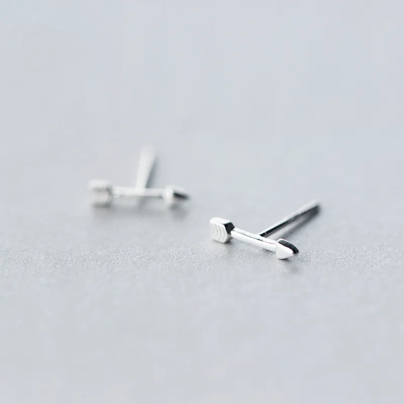 100% 925 Sterling Silver Arrow Cute Stud Orecchini Per Le Donne 2023 Girl Gift Sterling-Silver-Jewelry Female Pendientes Mujer Moda