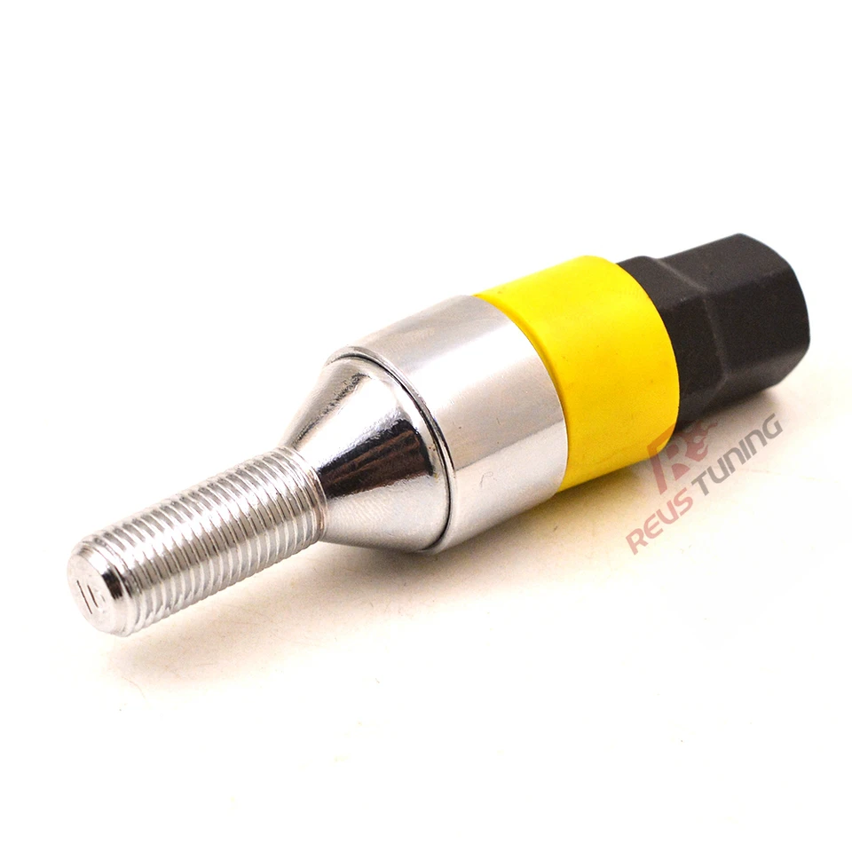 4 Pièces Écrous Antivol Roue M12x1.25 En Acier Allié Avec 2