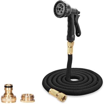 

50-100FT TPE Garden Hoses Drip Irrigation System Expandable Flexible Magic Watering Hoses With Faucet connector Car Wash Nozzle