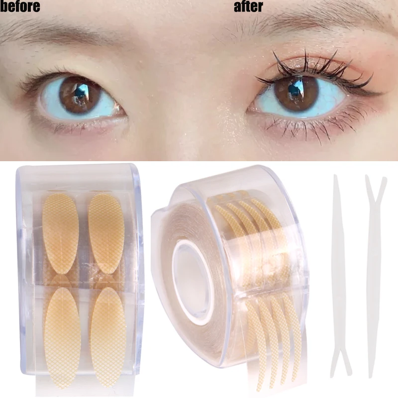 

600 Stickers/roll Fiber Invisible Double Side Adhesive Heart-shaped Eyelid makeup Stickers Transparent Double Eyelid Tapes Tool