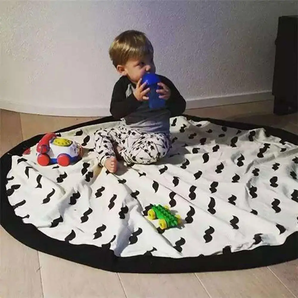 

Portable Children's Toy Storage Bag Play Mat Toy Storage Gym Carpet Puzzle Mat Toy Storage Blanket Cloth Mat For Children